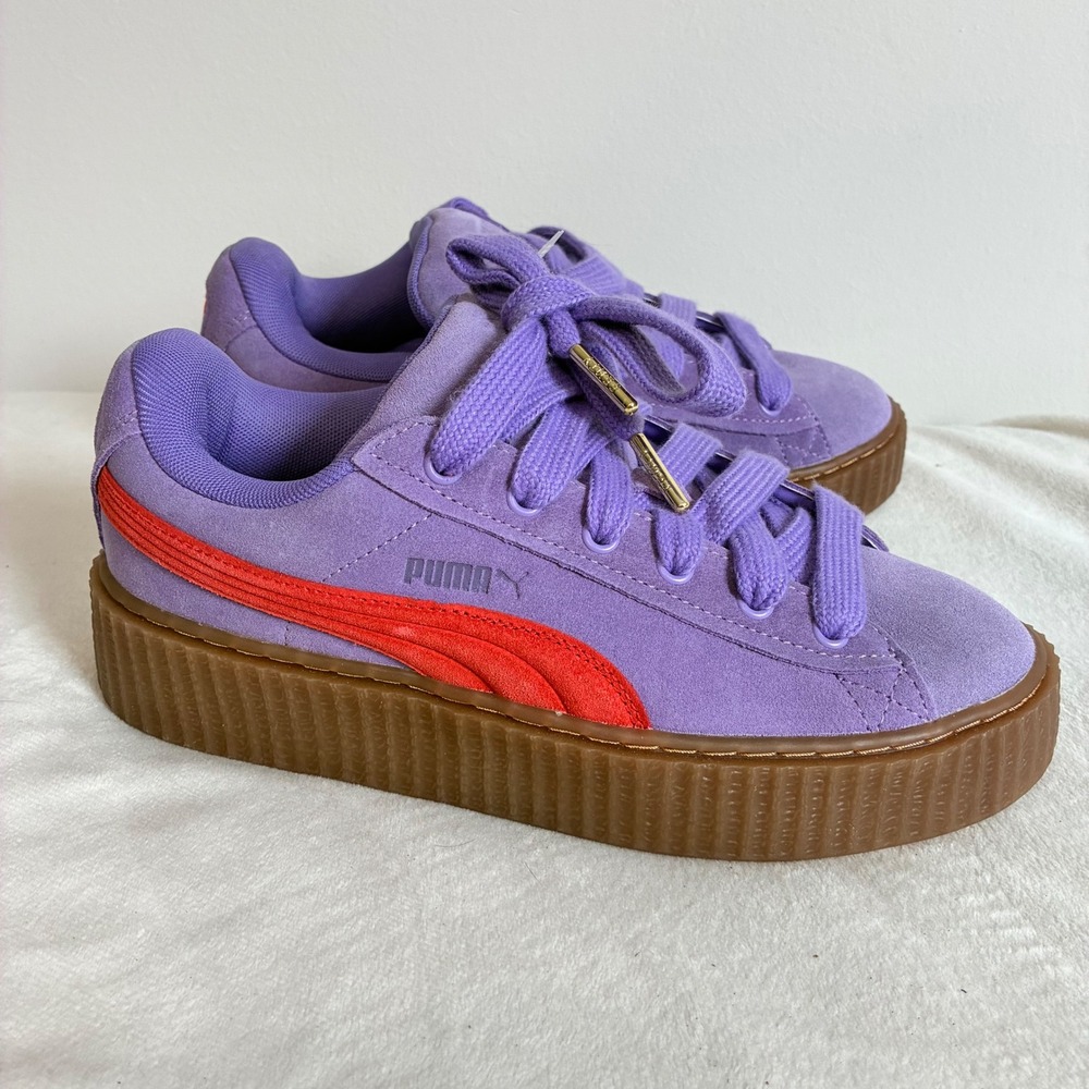 Fenty x Puma Suede Creeper Purple Red Gum Platform Sneakers 399332-03 Mens 8.5